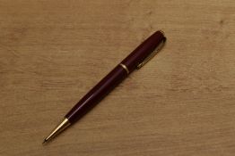 A Parker Duofold pencil in Red with thin chevron band. Mid 50's