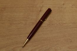 A Parker Duofold pencil in Red with thin chevron band. Mid 50's