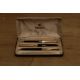 A boxed Parker 61 Custom Insignia capillary fill fountain pen, ballpoint pen and pencil set in Black - Image 1 of 3