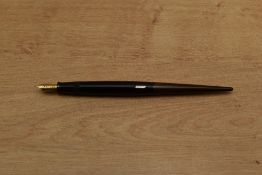 A Parker Duofold AF button fill fountain pen in Black with BHR taper having Parker Duofold 14K Pen N