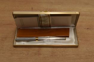 A boxed Parker 180 Pucci roller ball pen. Circa 1980, with leather wallet