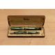 A boxed Parker Duofold button fill fountain pen and pencil in Geometric Green and Black (toothbrush) - Image 1 of 3