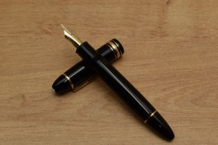 A Montblanc Meisterstuck 149 piston fill fountain pen in Black having 4810 18K Montblanc 750 nib.