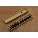 A Conway Stewart 27 lever fill fountain pen in Black with wide cap band having Conway Stewart 14CT
