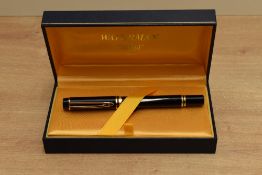 A Waterman Le Man 200 cartridge converter fill fountain pen in Black having Waterman Ideal Paris 18K