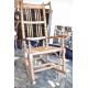 A 19th Century oak knitting chair having rush seat - Image 1 of 3