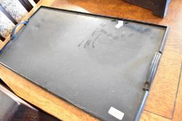 A vintage ebonised tray, approx. 61 x 36cm