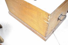 A traditional part painted pine bedding box, dimensions approx. 77 x 52 x 46cm