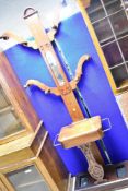 A Victorian mahogany tree shaped hall stand, having narrow central mirror and lift lid storage