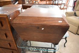 A 19th Century mahogany cellarette of sarcophagus form , with large proportions, approx. 73 x 58 x