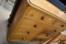 A Victorian scumbled pine chest of two short over three long drawers, dimensions approx. Height