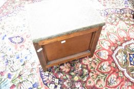 A vintage stained frame and hardboard storage box of small proportions, approx. 43 x 33 x 40cm