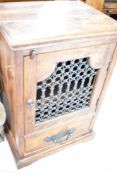 A Shesham style side cabinet, approx dimensions , width 60 x depth 48 x height 90cm