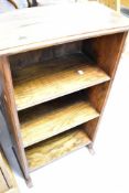 An early 20th Century stained frame small bookshelf, dimensions approx. Height 85 width 51 depth