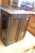 A Victorian wall cabinet of small proportions , approx. Height 51cm