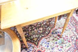A Victorian side table , showing signs of historical worm having been treated , approx. 98 x 43cm