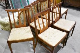 A set of six vintage teak G plan dining chairs , 1960s G Plan Brasilia style