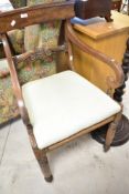 A 19th century mahogany carver chair