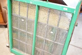 A selection of vintage sash windows, and other leaded glass