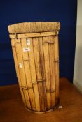 A vintage bamboo style umbrella stand, height approx. 56cm