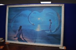 A vintage and iconic print 'Wings of Love' , after Stephen Pearson, 1972, in original frame, approx.