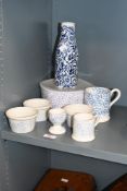 A quantity of Emma Bridgewater pottery 'Blue Daisy' ware, to feature a half pint and 1/4 pint mug,