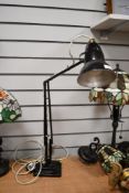 A mid 20th-century metal Herbert Terry and Sons Anglepoise model 1227 desk lamp, manufactured