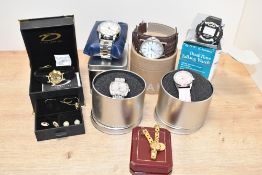A collection of boxed wristwatches, including Glo, Mortia and Kahuna