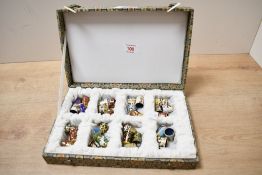 A collection of 20th-century Chinese cloisonné enamel ware thimbles, to feature a variety of