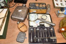 A quantity of late 19th to early 30th-century sundry wares, to feature a Silver monogrammed case