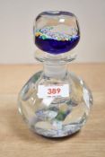 A fine vintage Scottish Perthshire Paperweights (1968–2002) millefiori faceted crystal glass ink