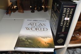 A large contemporary The Compact Oxford English Dictionary New Edition; sold with a large
