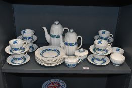A 20th-century Copeland Spode 'Valencia' ceramic tea and coffee service, featuring grape motif