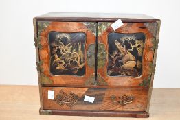 A small late 19th to early 20th-century presumed Meiji-period Japanese Yosegi marquetry table