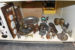 A selection of African and Eastern metal and other items, including African cast brass female