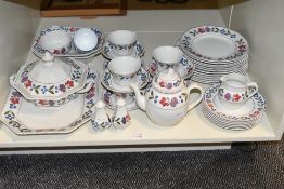 A selection of late 20th-century Adam's English Ironestone 'Old Colonial' table ware, featuring hand