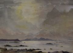 Sydney Passmore (British 20th Century) Watercolour, a Scottish coastal scene, signed lower right,