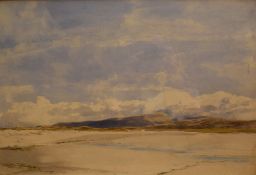 Attributed to Hubert Coutts (British 1851-1921) Watercolour, a scottish coastal scene, unsigned,