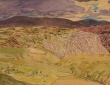 *Local Interest* Vivien John (British 1915-1994) Watercolour 'Route to Aircliff - Linton Court'?,