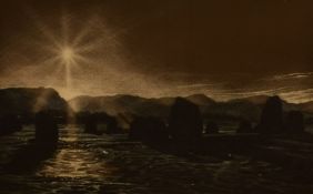 *Local Interest* After Susan E Jameson (British b.1944) Mezzotint 'Castle Rigg I', a study of the