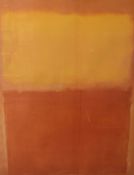 After Mark Rothko (Latvian 1903-1970) Lithograph 'Orange and Yellow 1956', entitled and attributed