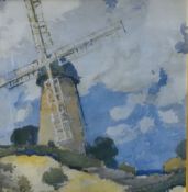 After James Paterson (20th Century) Lithograph, an impressionistic depiction of a windmill,