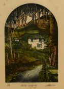 *Local Interest* Geoffrey Cowton (British Contemporary) Lino print 'Under Loughrigg', depicting a