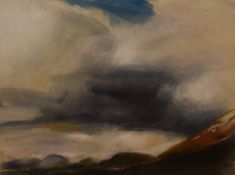 *Local Interest* Donald Wilkinson (British b.1937) Monoprint and pastel 'Snow Clouds - Towards the