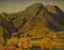 *Local Interest* Delmar Banner (German 1896 - 1983) Oil on board, an Autumnal Lakeland landscape,