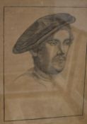 A 19th Century etching, a portrait of a gentleman in a beret, publisher's 'Wm Richardson Castle