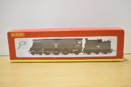A Hornby OO gauge Super Detail series BR 4-6-2 West Country Class locomotive and tender