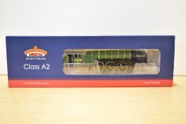 A Bachmann Branch-Line OO gauge Class A2 locomotive and tender Tudor Minstrel, model number 31-527
