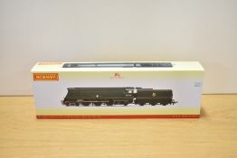 A Hornby OO gauge Merchant Navy Class 4-6-2 Clan Line No. 35028 Locomotive and Tender, R3436