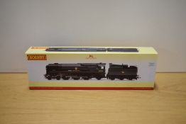 A Hornby OO gauge West Country Class 4-6-2 Okehampton locomotive and tender No. 34013, model